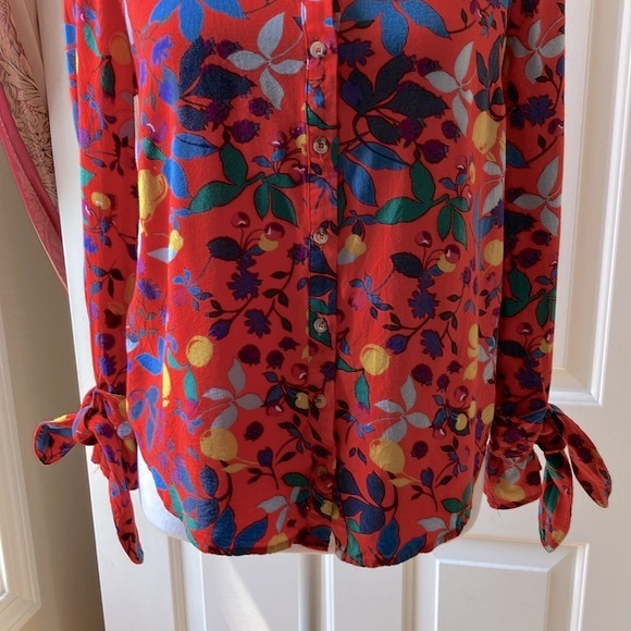 Maeve by Anthropologie Long Sleeve Multicolor Light Shirt - Picture 5 of 12